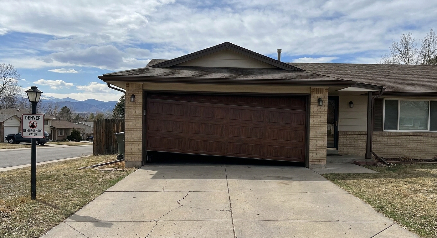 Why Is My Garage Door in Denver Crooked When It Closes?