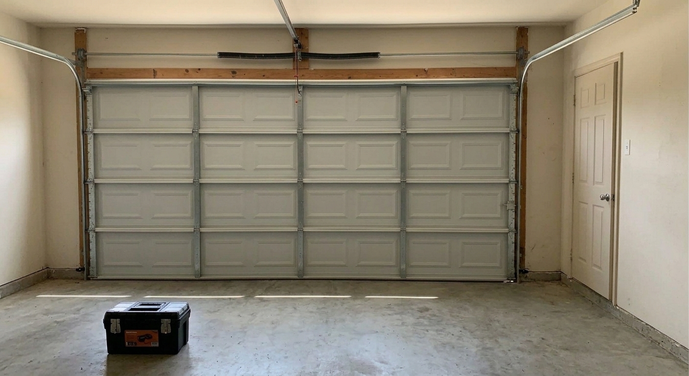 Snapped garage door cable in Dallas-Fort Worth home due to stress, rust, or misalignment