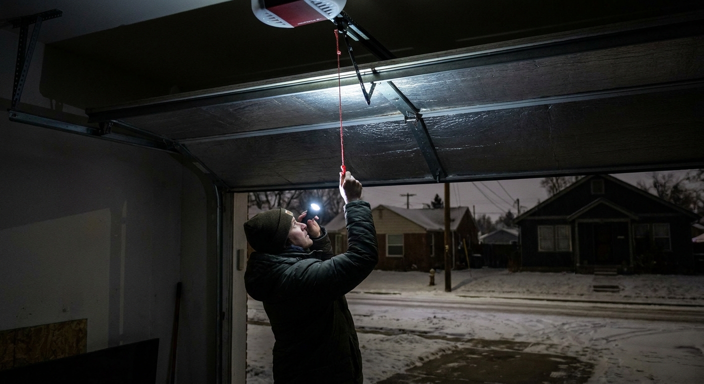 Opening a garage door in Denver during a power outage