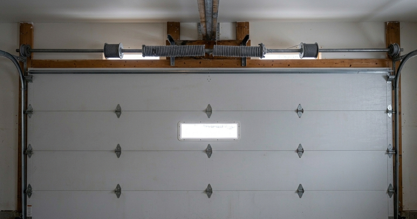 Garage door spring broken due to cold weather in Denver