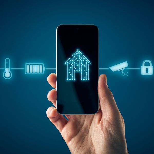 This scene from Lakewood, CO shows a person holding a cell phone in their hand. with features such as garage door services garage door repair garage door installation garage door spring repair.