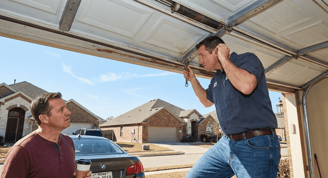 Noisy garage door in Dallas-Fort Worth getting louder